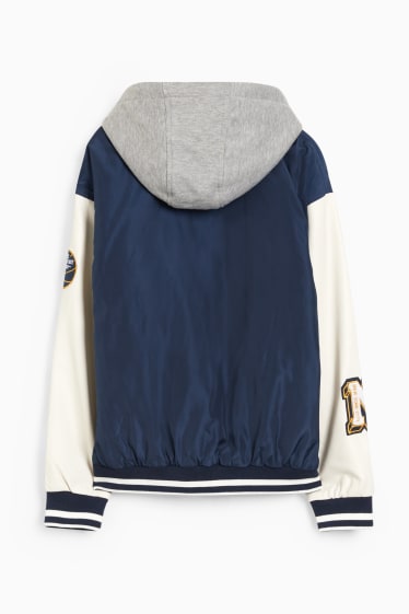 Kinder Buben - Jacke mit Kapuze - dunkelblau