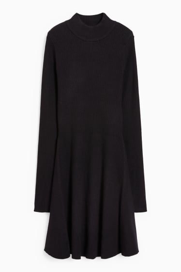Enfants filles - Robe de maille - noir