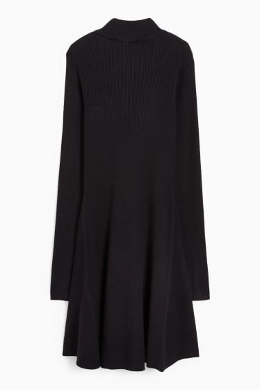 Enfants filles - Robe de maille - noir