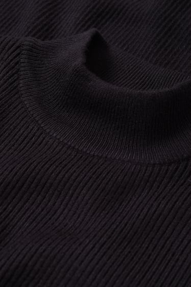 Enfants filles - Robe de maille - noir