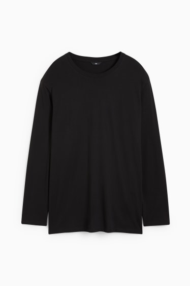 Men - Long sleeve top - black