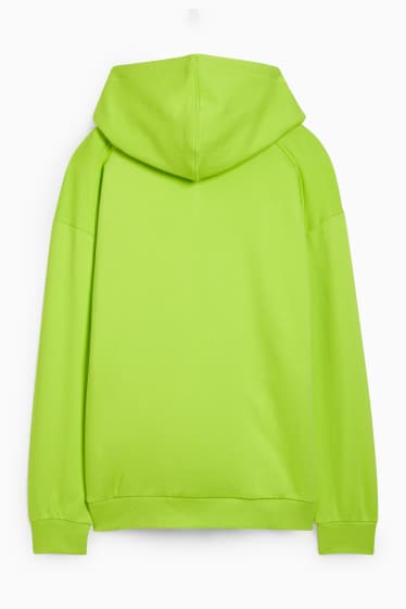 Pánské - Mikina s kapucí - neonově zelená