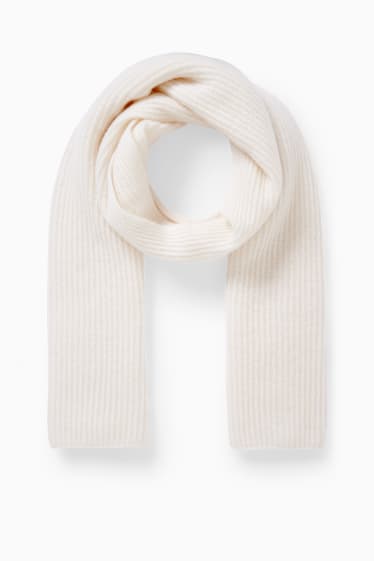 Women - Cashmere scarf - white
