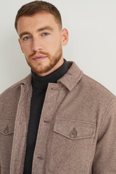 Men - Shirt jacket - beige