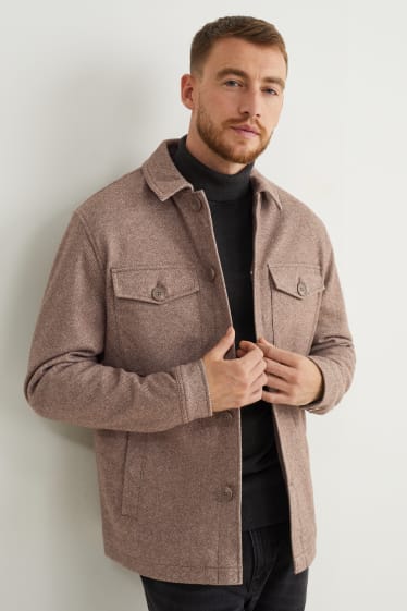Men - Shirt jacket - beige