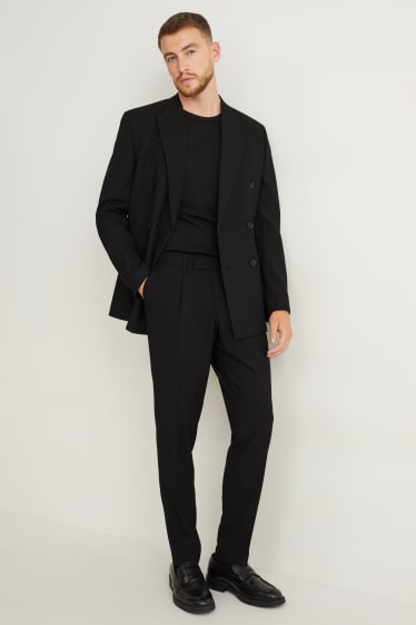 Hommes - Pantalon de costume - slim fit - Flex - LYCRA® - noir