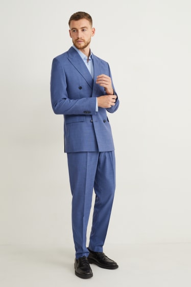 Uomo - Pantaloni coordinabili - regular fit - Flex - stretch - LYCRA® - blu
