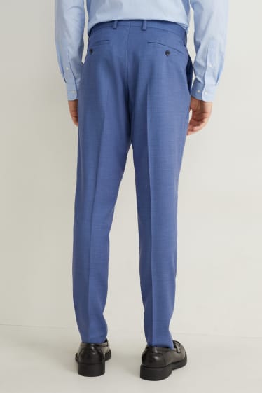Pánské - Oblekové kalhoty - regular fit - Flex - stretch - LYCRA® - modrá