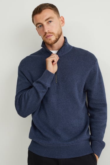 Hommes - Pull - bleu foncé