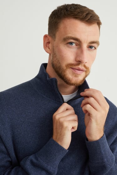 Hommes - Pull - bleu foncé