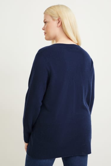Femmes - Pullover en cachemire - bleu foncé