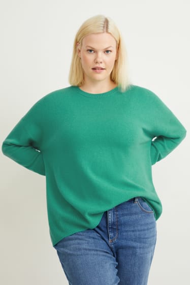 Dámské - Kašmírový svetr - zelená