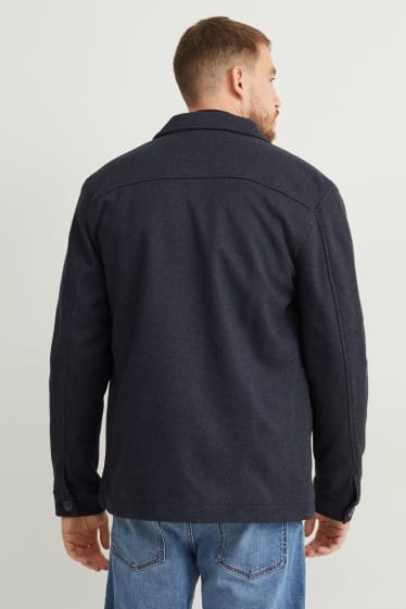 Men - Shirt jacket - dark blue