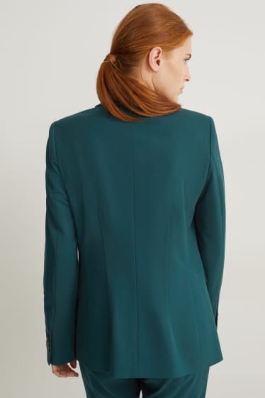 Damen - Business-Blazer - Regular Fit - 4 Way Stretch - dunkelgrün