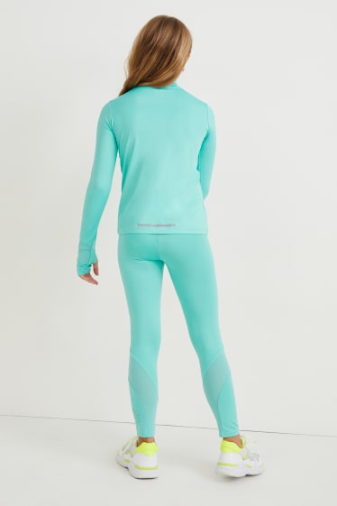 Kinder Mädchen - Set - Funktions-Shirt und -Leggings - 2 teilig - hellgrün