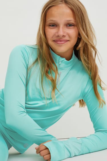 Kinder Mädchen - Set - Funktions-Shirt und -Leggings - 2 teilig - hellgrün