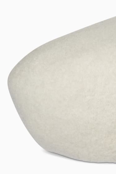 Femmes - CLOCKHOUSE - béret en laine mélangée - blanc crème