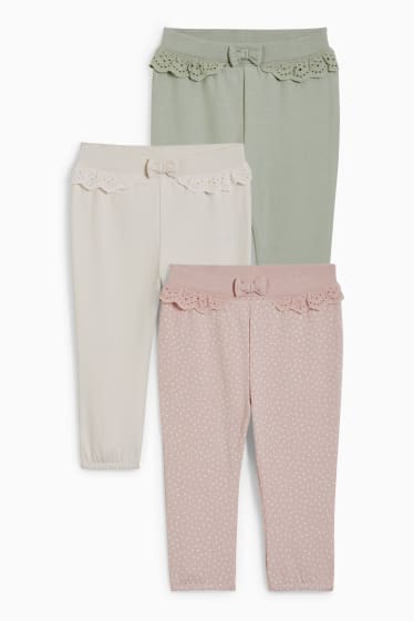 Nadó nena - Paquet de 3 - pantalons de xandall per a nadó - verd clar