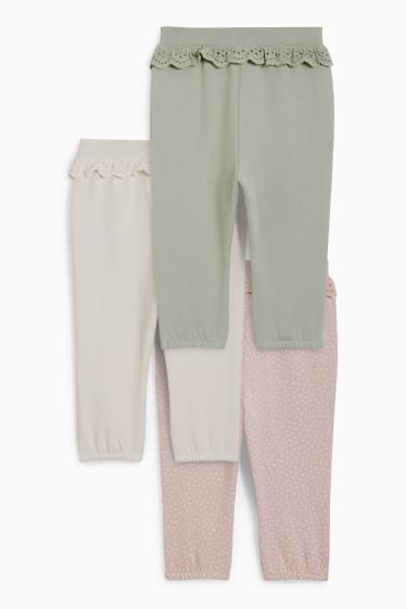 Nadó nena - Paquet de 3 - pantalons de xandall per a nadó - verd clar