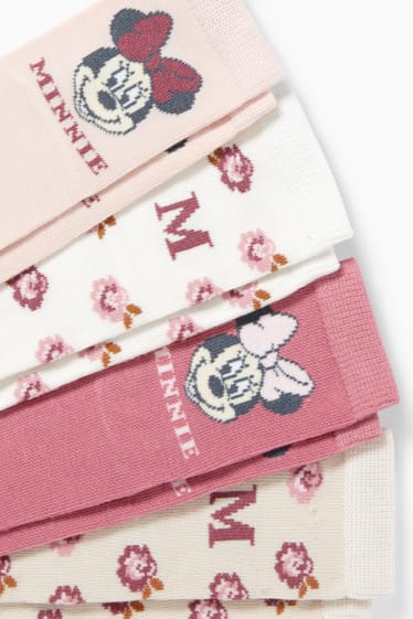 Bébés filles - Lot de 4 paires - Minnie Mouse - chaussettes à motif - beige clair