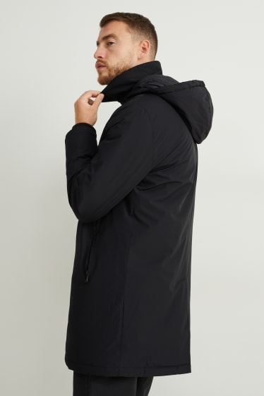 Herren - Regenjacke mit Kapuze - schwarz