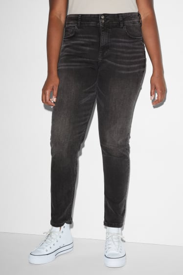 Tieners & jongvolwassenen - CLOCKHOUSE - skinny jeans - mid waist - LYCRA® - jeansdonkergrijs
