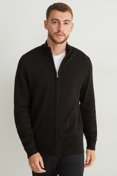 Herren - Strickjacke - schwarz