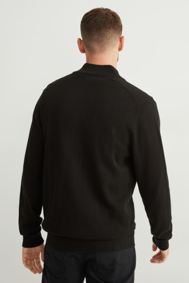 Herren - Strickjacke - schwarz