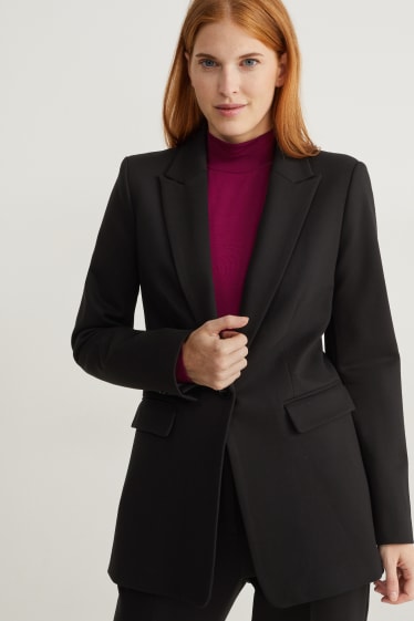 Women - Blazer - regular fit - black