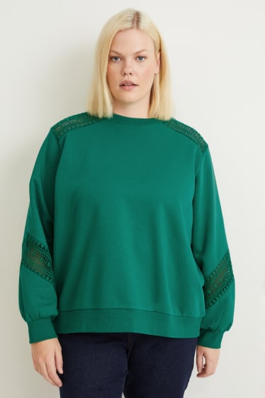 Femei - Bluză de molton - verde