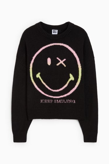 Ragazzi e giovani - CLOCKHOUSE - maglione - SmileyWorld® - nero