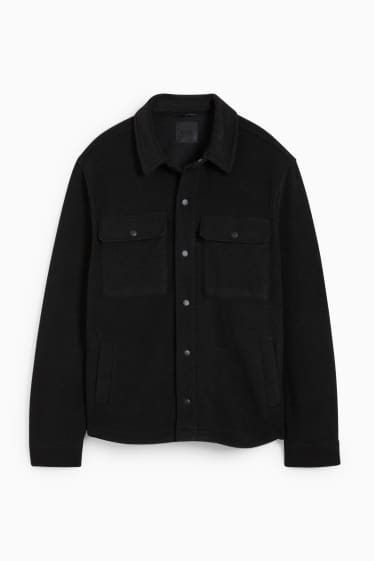 Men - Shirt jacket - black