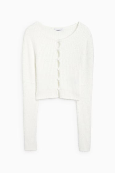 Femmes - Pullover court - blanc crème
