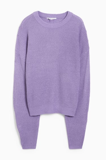 Damen - Pullover - violett