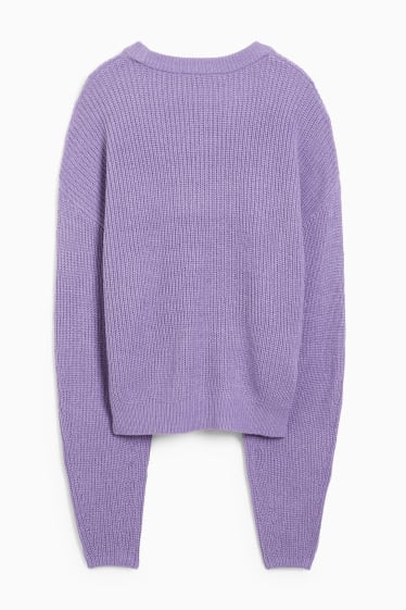 Damen - Pullover - violett