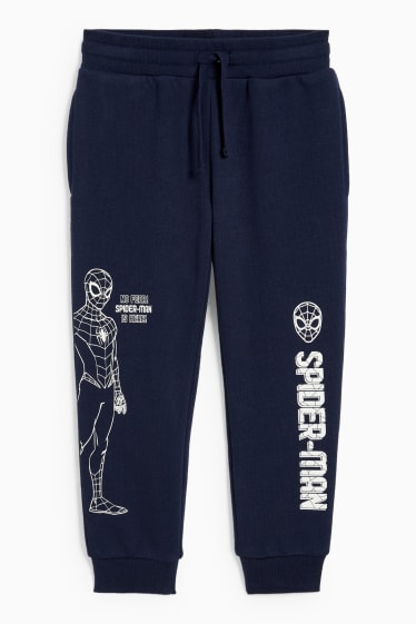 Enfants garçons - Spider-Man - pantalon de jogging - phosphorescent - bleu foncé