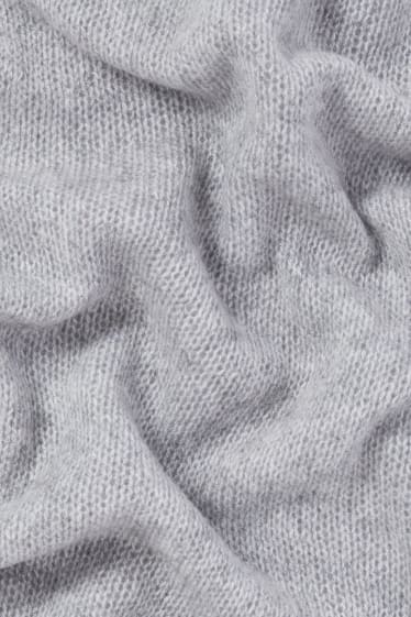Mujer - Bufanda de cachemir - gris jaspeado
