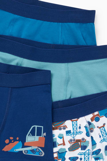 Niños - Pack de 6 - excavadoras - boxers - azul