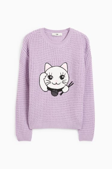 Kinder Mädchen - Pullover - violett