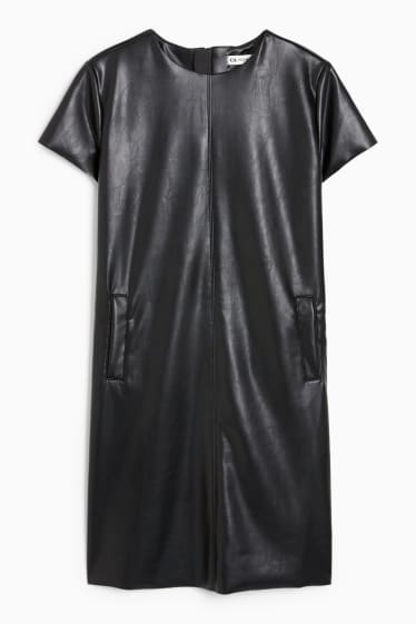 Children - Dress - faux leather - black