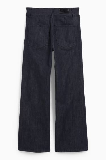 Femmes - Jean de coupe évasée - high waist - jean bleu