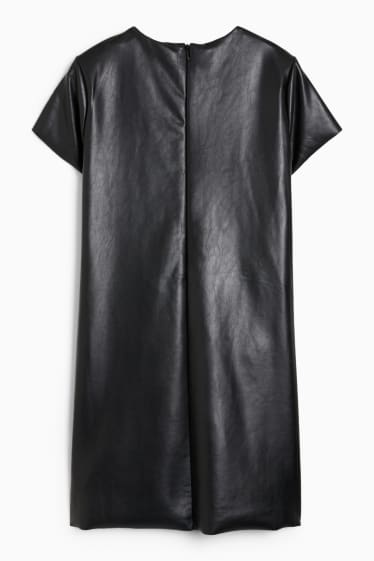 Children - Dress - faux leather - black