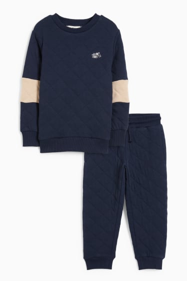 Kinder Buben - Set - Sweatshirt und Jogginghose - 2 teilig - dunkelblau
