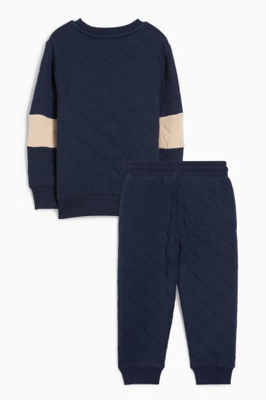 Kinder Buben - Set - Sweatshirt und Jogginghose - 2 teilig - dunkelblau