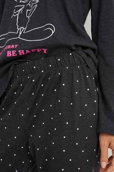 Dona - Pijama - Looney Tunes - gris fosc
