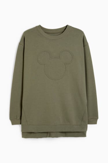 Damen - Sweatshirt - Micky Maus - grün