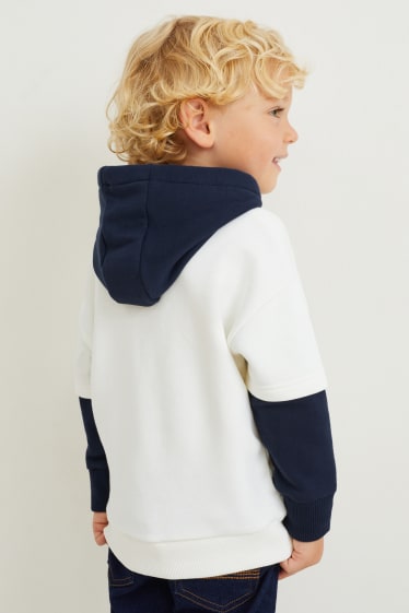 Enfants garçons - Lot de 2 - sweat à capuche et sweat - blanc crème