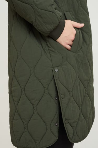 Damen - Steppmantel - khaki