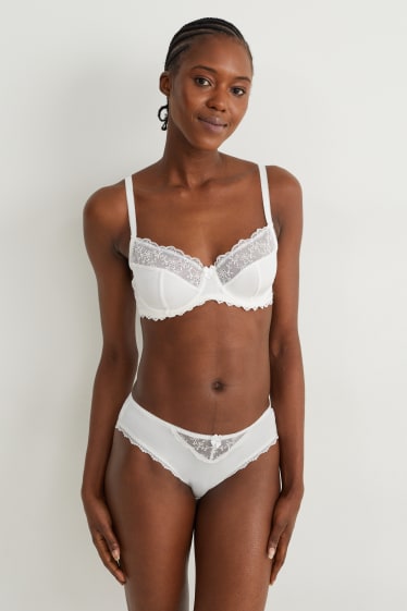 Donna - Reggiseno con ferretti - bianco crema