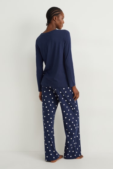 Damen - Pyjama - Snoopy - dunkelblau